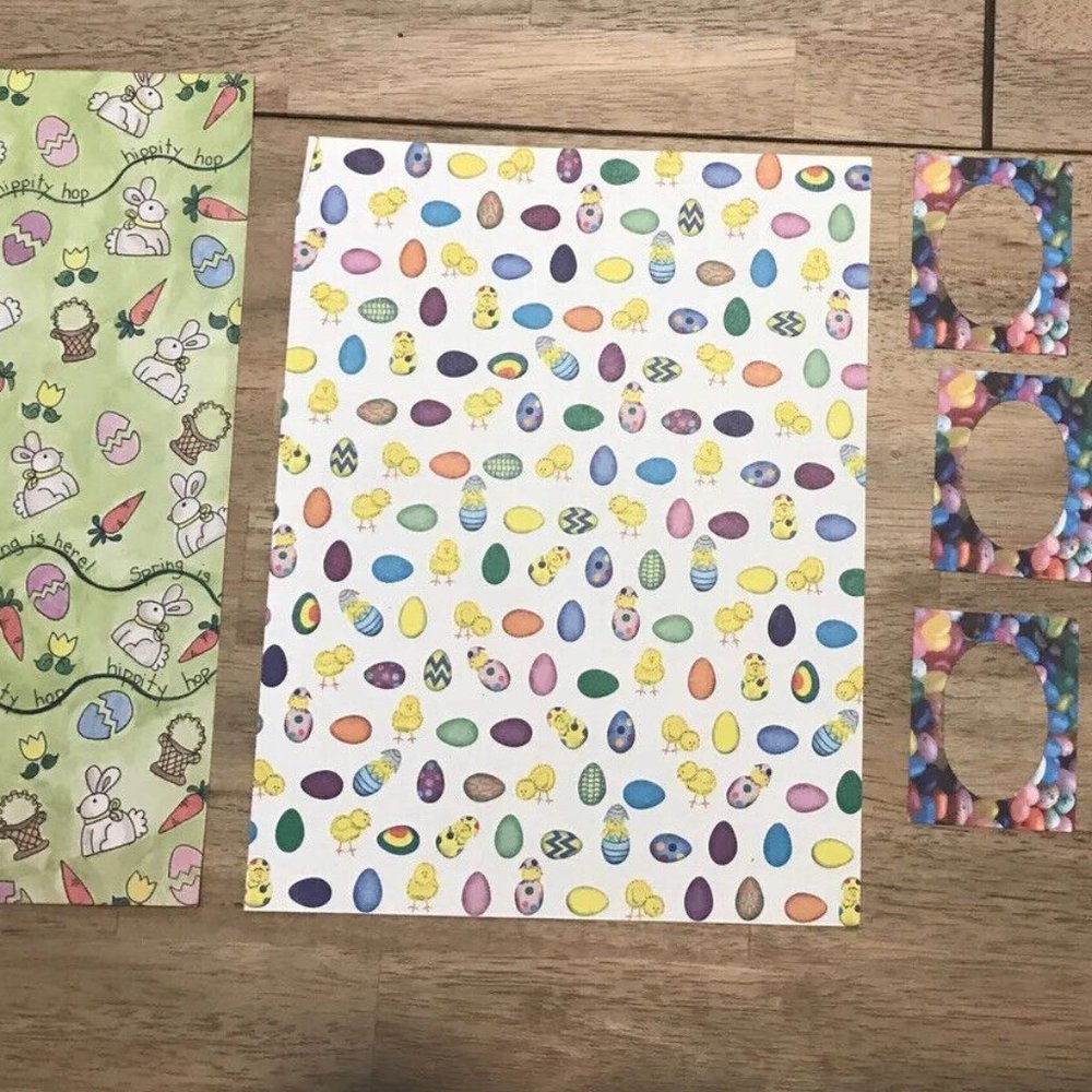 Lot Of Easter Scrapbook Paper Diecuts Stickers